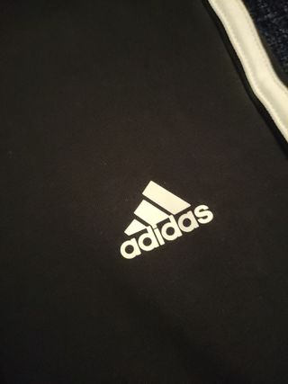 Mallas Adidas Negras con Rayas Blancas