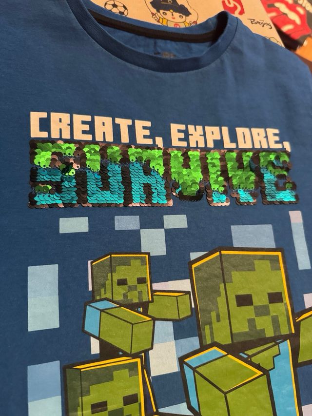 Camiseta Minecraft Zombies Talla 10