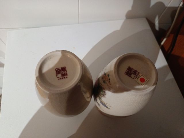 2 Jarrones Porcelana Japonesa Antiguos