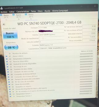 Western Digital SSD 2TB SN740 2230
pcie gen 4