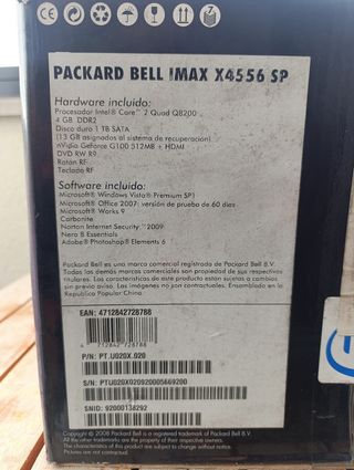 Packard Bell Ordenador Sobremesa Negro