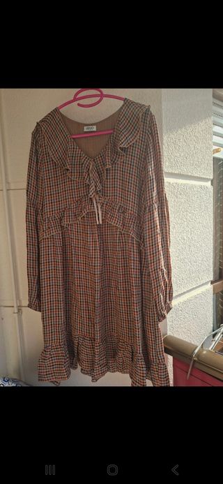 Vestido Liu Jo cuadros volantes