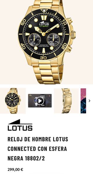 Reloj Lotus Connected Cara Negra 