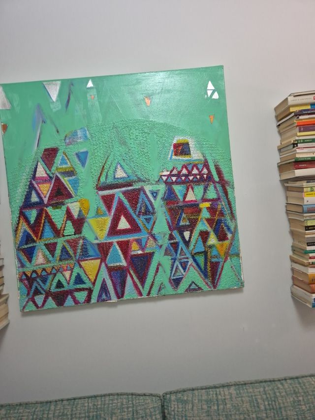 Quadro polimerico tecnica mista su tela