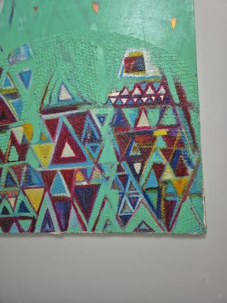 Quadro polimerico tecnica mista su tela