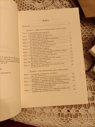 Libro Educación y sistema educativo, UCM