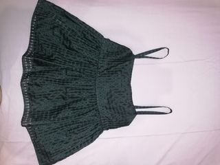 Top Zara verde con textura