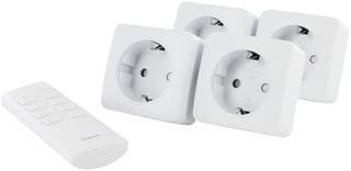 Kit 4 Mini enchufes On/Off + Mando a Distancia de 4 Canales 2300W