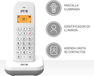 SPC Keops - Teléfono Inalámbrico con Pantalla Iluminada