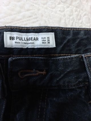 Vaqueros negros Pull&Bear hombre talla 46