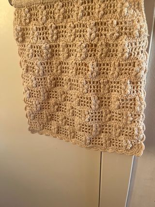 Bolso Vintage Ganchillo Beige