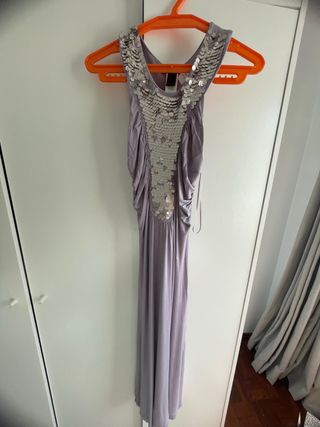 Vestido Mango Lilás Lantejou T. XS