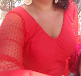 Traje de flamenca rojo para Rosa