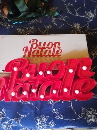 Addobbo Natale Luci Rosso Bianco