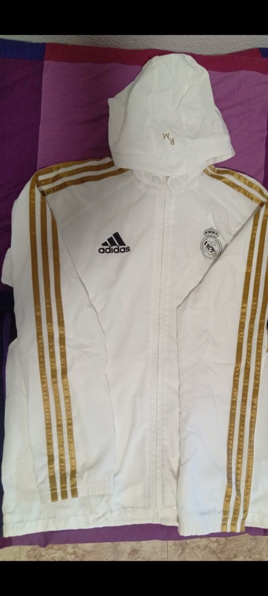 Giacca Adidas Real Madrid bianca e dorata 15€