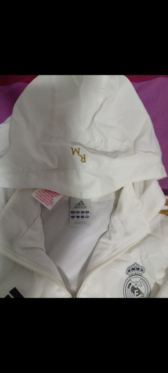 Giacca Adidas Real Madrid bianca e dorata 15€