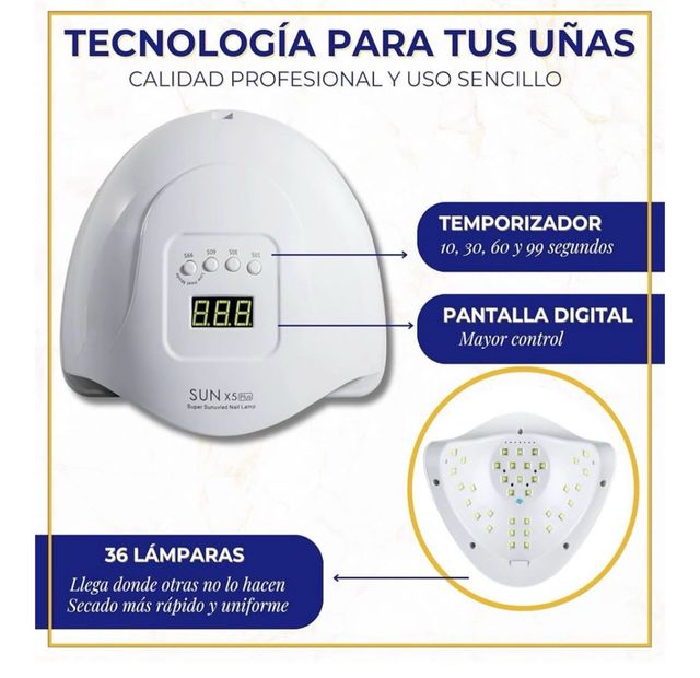 Lámpara Uñas LED UV 72W Profesional