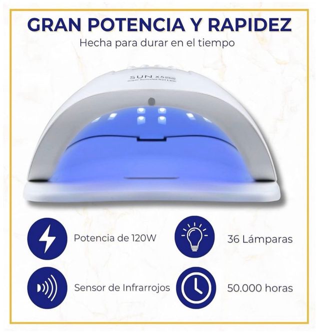 Lámpara Uñas LED UV 72W Profesional