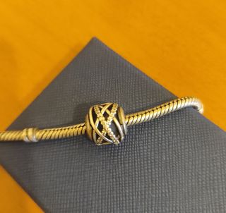 Pandora Charm Plata y azul