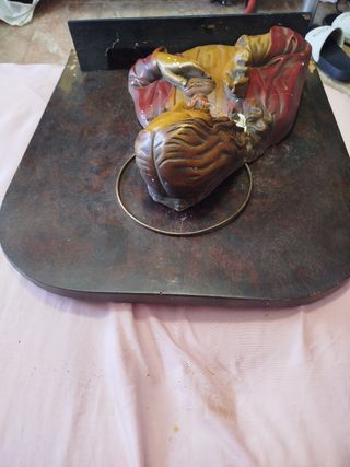 Antiguo escapulario Sagrado Corazón y rosario náca