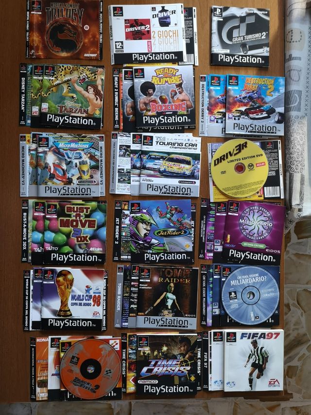 Lotto Giochi PlayStation 1 PS1 Copertine Manuali
