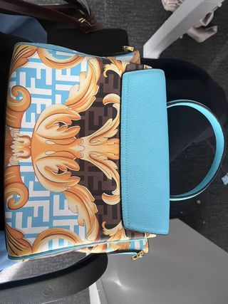 Borsa Versace x Fendi blu e oro/Prezzo negoziabile
