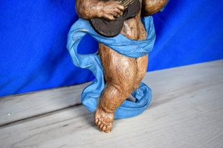 Antiguo Querubín Angelito Madera Balsa Guitarra