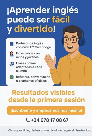 Clases de Inglés - Habla desde la 1°clase