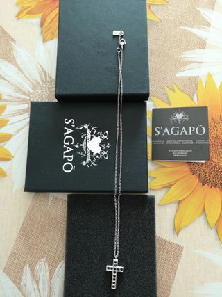 Collana uomo S'agapo croce argento