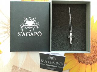 Collana uomo S'agapo croce argento