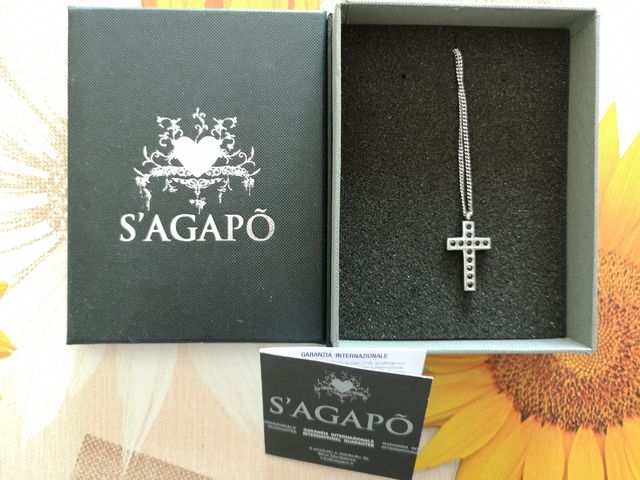 Collana uomo S'agapo croce argento