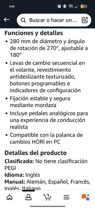 Volante PlayStation PS5 PS4 PC