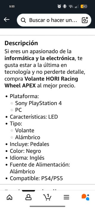Volante PlayStation PS5 PS4 PC