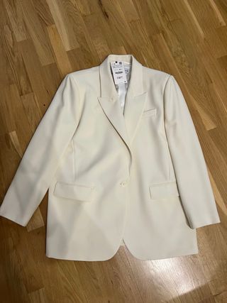 Blazer Zara Blanco Talla XL Nuevo con etiqueta