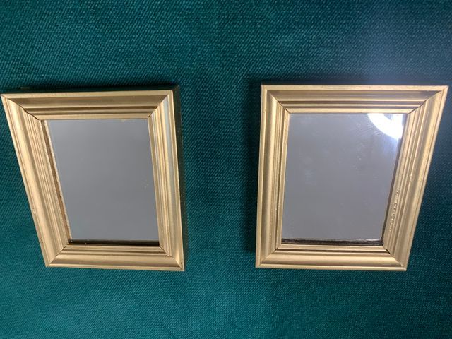 4 ESPEJOS DE MADERA AÑOS 80