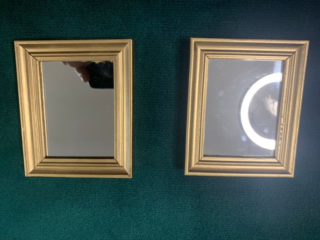 4 ESPEJOS DE MADERA AÑOS 80