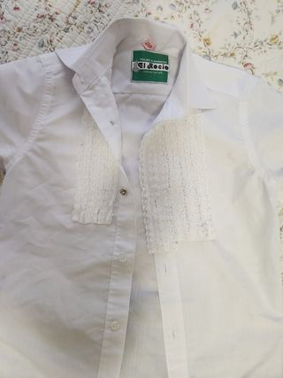 Camisa niño flamenca blanca Talla 28