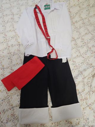 Camisa niño flamenca blanca Talla 28
