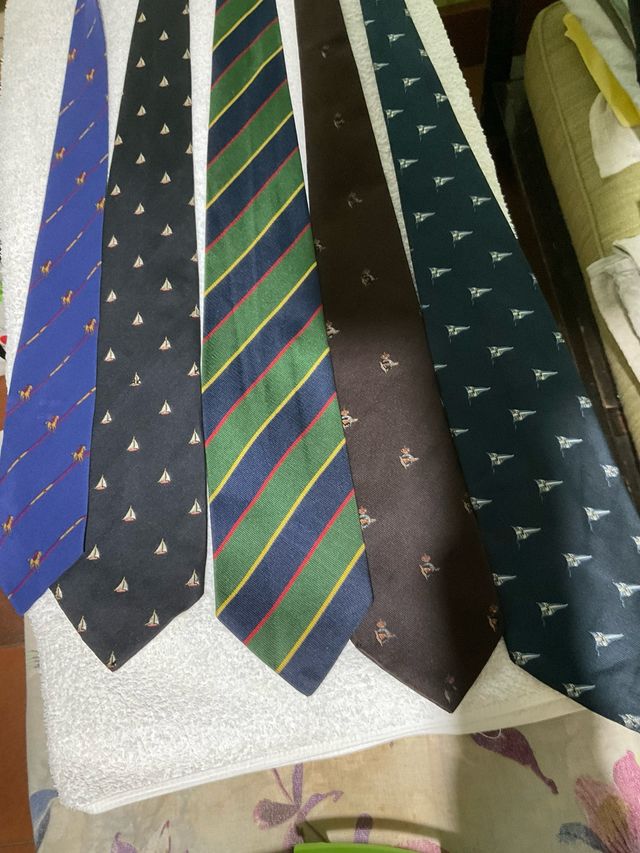 Lotto 5 Cravatte Uomo Fantasia