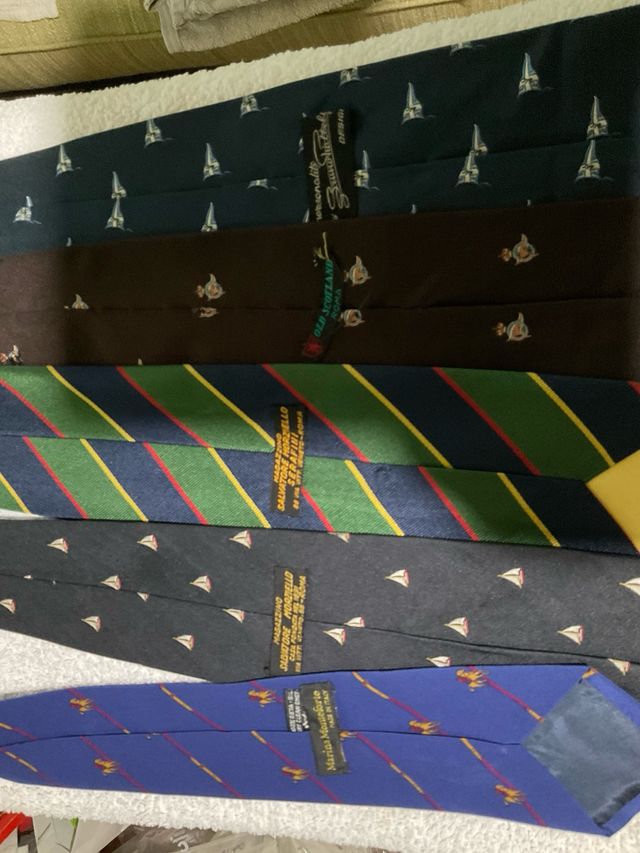 Lotto 5 Cravatte Uomo Fantasia