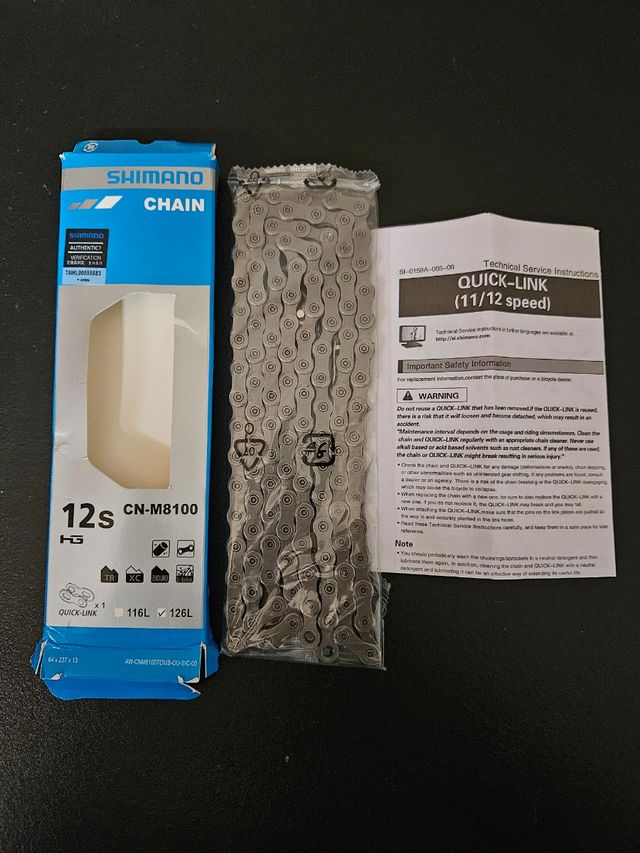 Cadena Shimano XT CN-M8100 12v HG