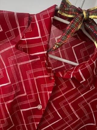Camisa vintage roja y blanca