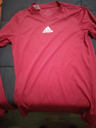 Camiseta Adidas Roja Manga Larga