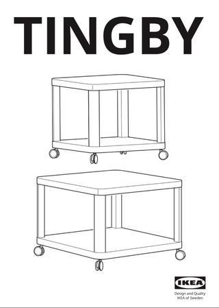 Mesa auxiliar gris con ruedas Ikea
