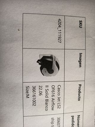 Casco Moto LS2 Blanco Nuevo Talla M