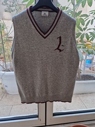Chaleco Lacoste V-neck Gris