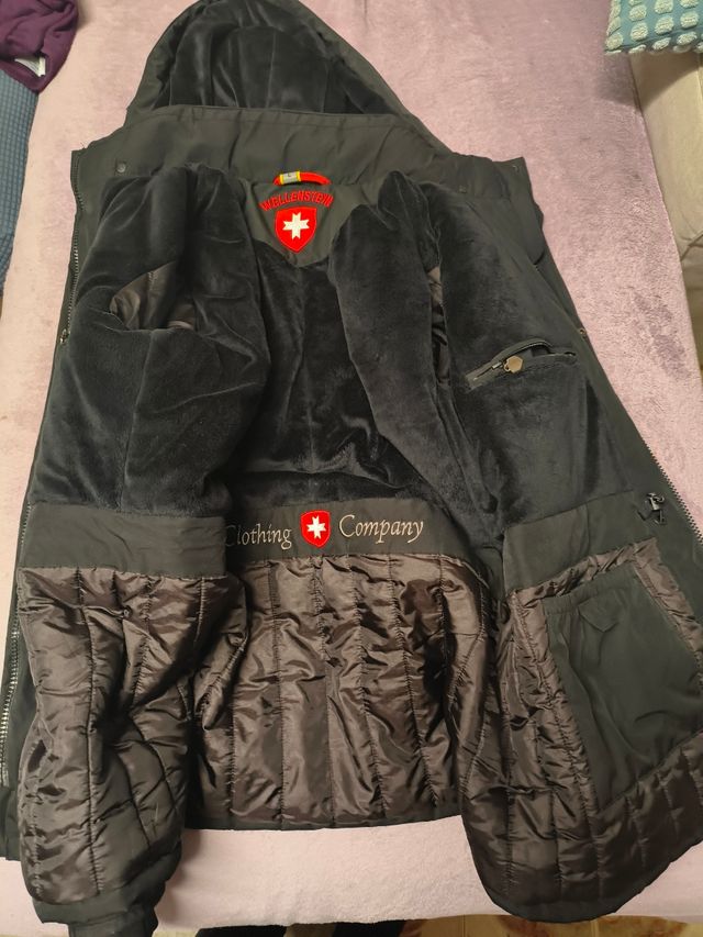 Abrigo negro hombre Wellenstey