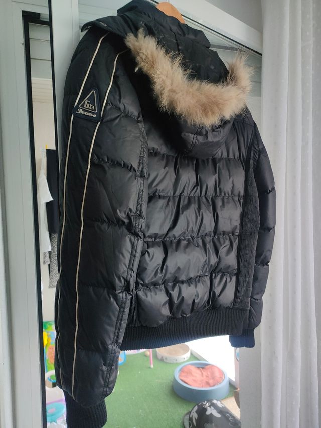 Abrigo acolchado negro talla L