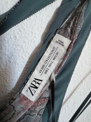 Vestido halter estampado limited edition L Zara