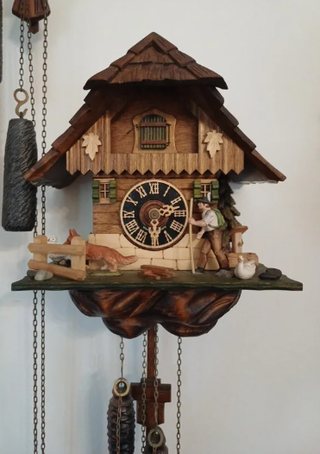 Orologio a cucù tedesco in legno